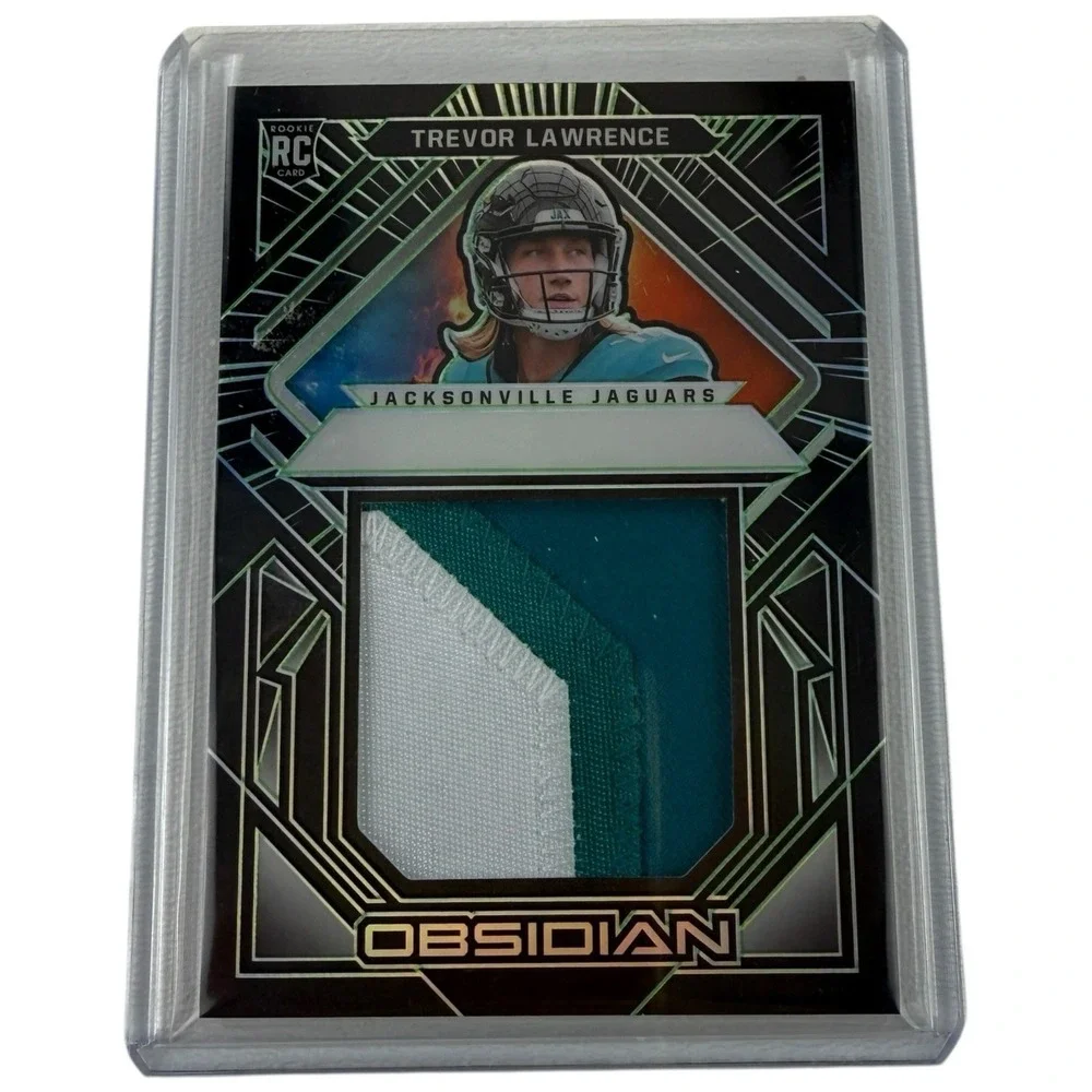2021 Panini Obsidian‎ Trevor Lawrence Volcanic RC Patch Card #48/50 VM-TL